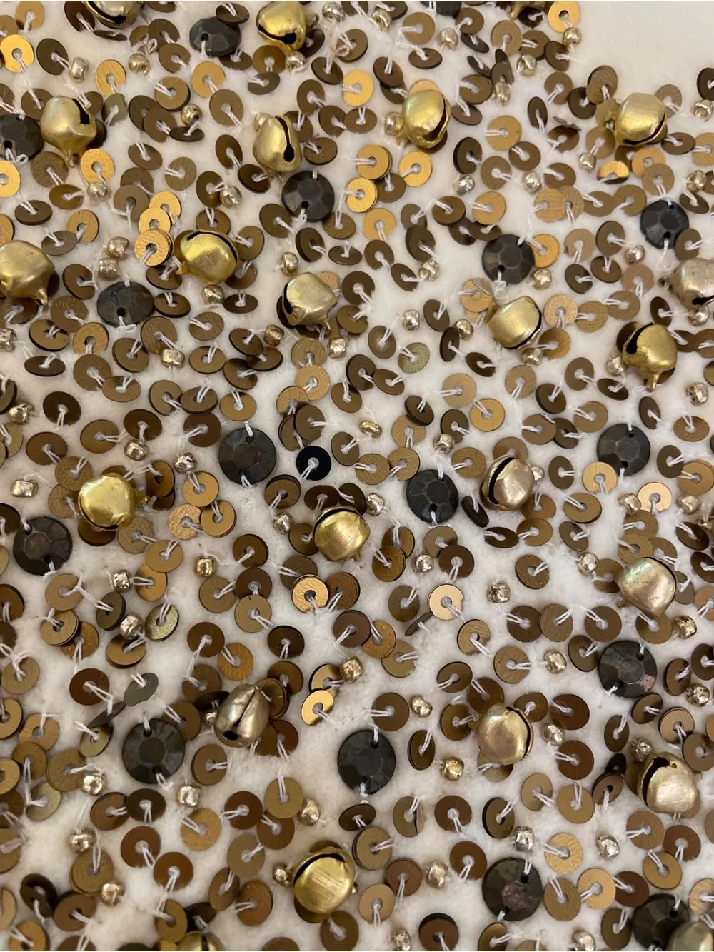NWT West Elm Gold Sequin Heart Accents Pillow cover 16” x 16”